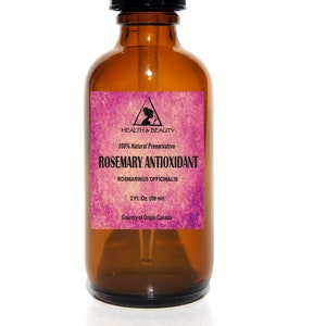 2 oz, 59 ml ROSEMARY ANTIOXIDANT Organic CO2 Extract Natural Preservative 100% Pure with Glass Dropper
