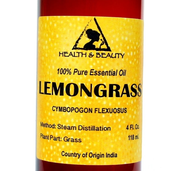 4 oz LEMONGRASS ESSENTIAL OIL Organic Aromatherapy Natural 100% Pure