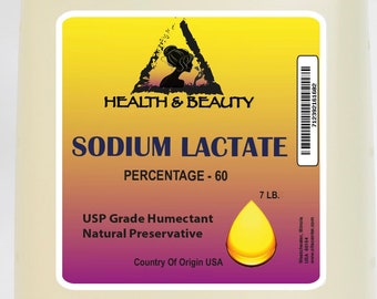 7 Lb, 1 gal SODIUM LACTATE  60%  Natural USP Preservative Liquid Humectant Pure