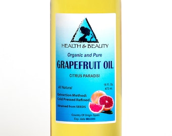 32 oz GRAPEFRUIT SEED OIL  Refined Organic Carrier Cold Pressed Natural Fresh 100% Pure