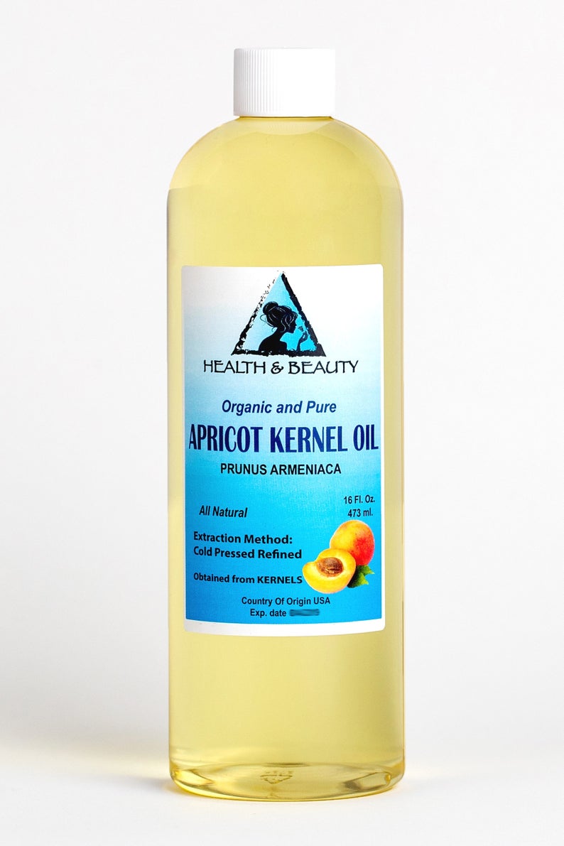 16 oz APRICOT KERNEL Oil REFINED Organic Carrier Cold Pressed 100% Pure image 2