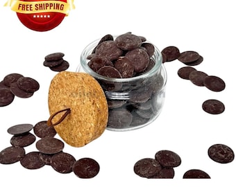 5 Lb Dark/Black COCOA BUTTER Chocolate WAFERS Unrefined Organic Raw Fresh Pure Natural
