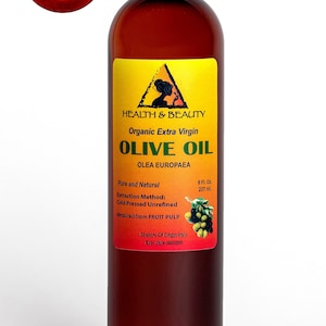 8 oz OLIVE OIL Extra VIRGIN Organic Carrier Cold Pressed Virgin Raw Pure