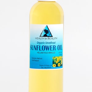 4 oz SUNFLOWER OIL UNREFINED Organic Carrier Cold Pressed Virgin Raw Pure image 9