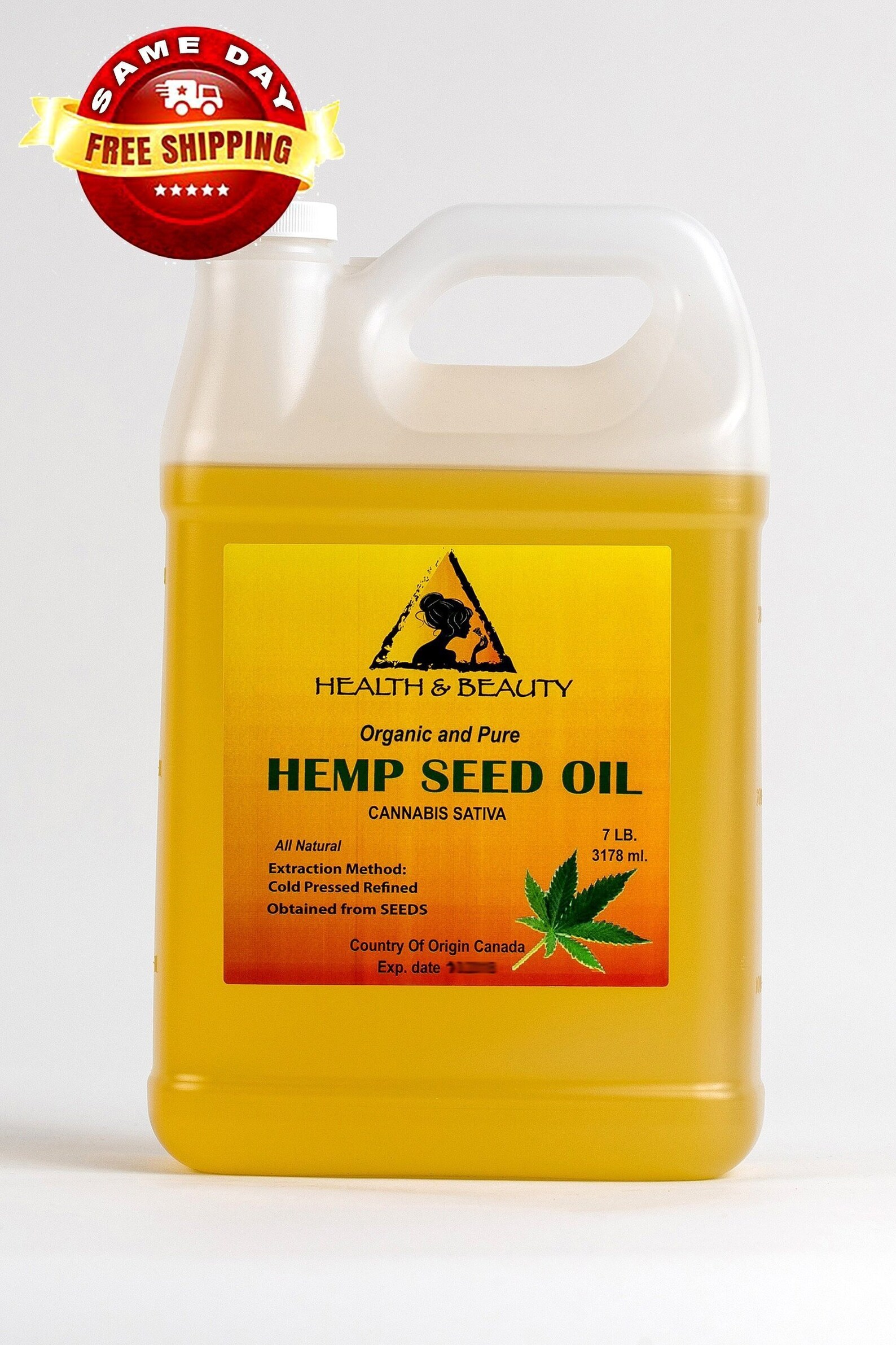 Hemp Seed Oil – 100% Pure & Cold-Pressed Carrier Oil