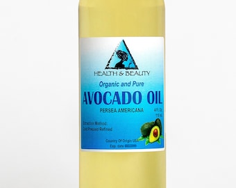 4 oz AVOCADO OIL REFINED Organic Carrier Cold Pressed Premium Fresh 100% Pure