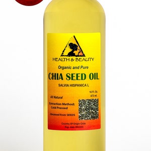 32 oz CHIA SEED OIL Unrefined Virgin Organic Carrier Cold Pressed Natural Fresh 100% Pure