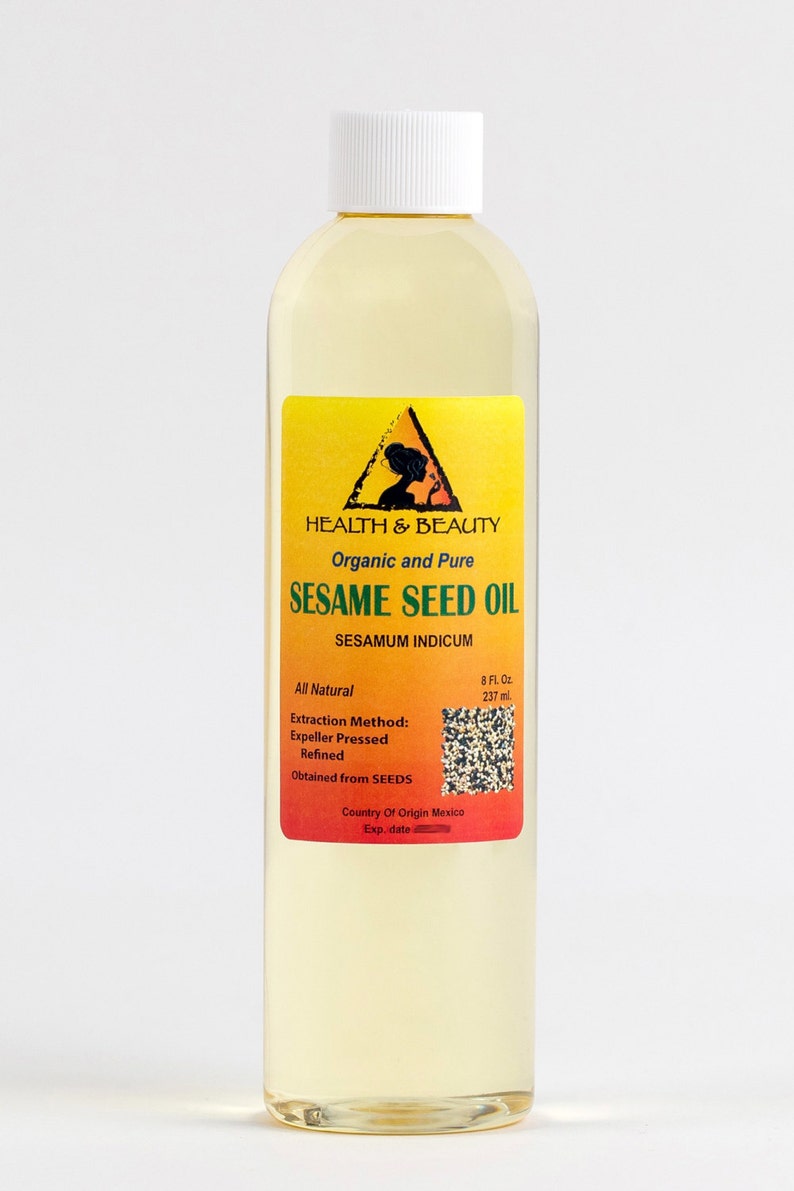 8 Oz SESAME OIL REFINED Organic Carrier Expeller Pressed 100 Etsy