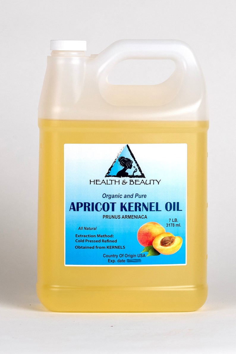 7 Lb 1 gal APRICOT KERNEL Oil REFINED Organic Carrier Cold Etsy