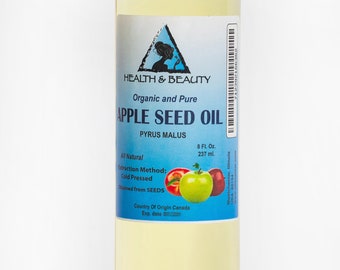 8 oz APPLE SEED OIL Organic Cold Pressed Premium 100% Pure