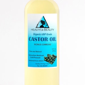 16 Oz CASTOR OIL USP Grade Organic Carrier Cold Pressed Pure Hexane
