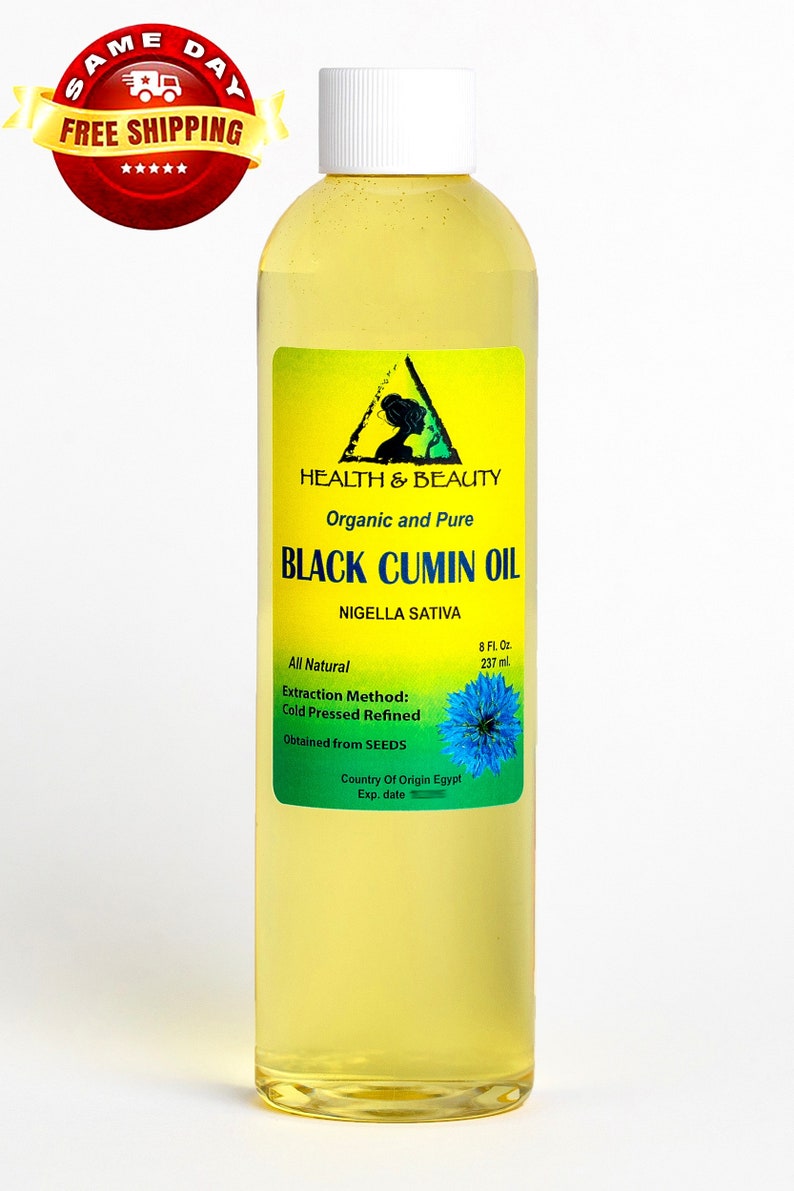 8 Oz BLACK CUMIN SEED Oil Refined Organic Carrier Cold Pressed Etsy