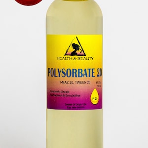 4 oz POLYSORBATE 20 T-MAZ  20 Tween 20 Solubilizer Surfactant & Emulsifier 100% Pure