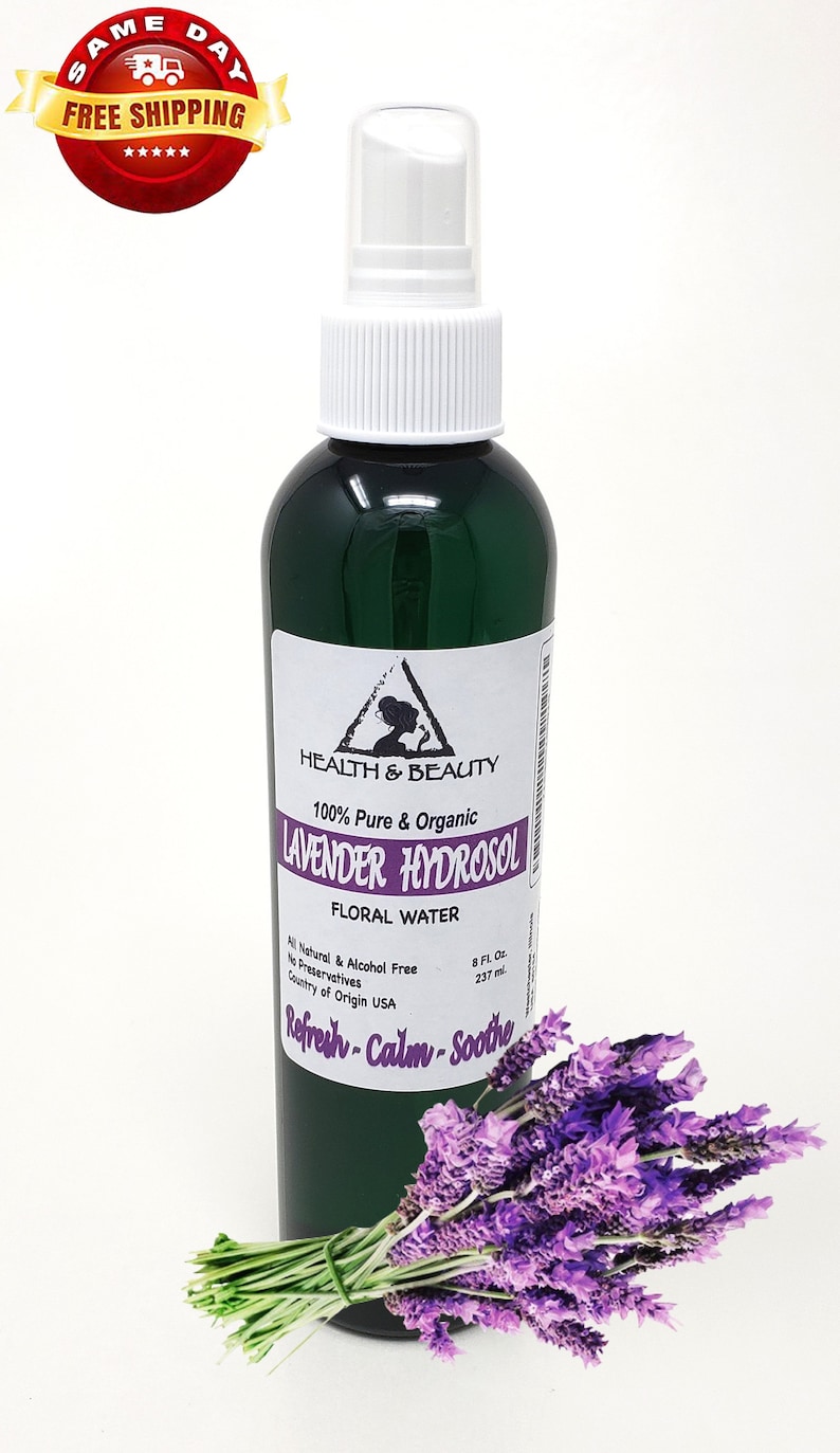 8 oz LAVENDER HYDROSOL ORGANIC Floral Water Pure Natural image 1