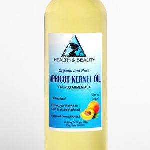 16 oz APRICOT KERNEL Oil REFINED Organic Carrier Cold Pressed 100% Pure image 3