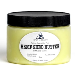 12 oz HEMP SEED BUTTER Organic Expeller Pressed Raw Grade A Premium Quality Natural Fresh Pure