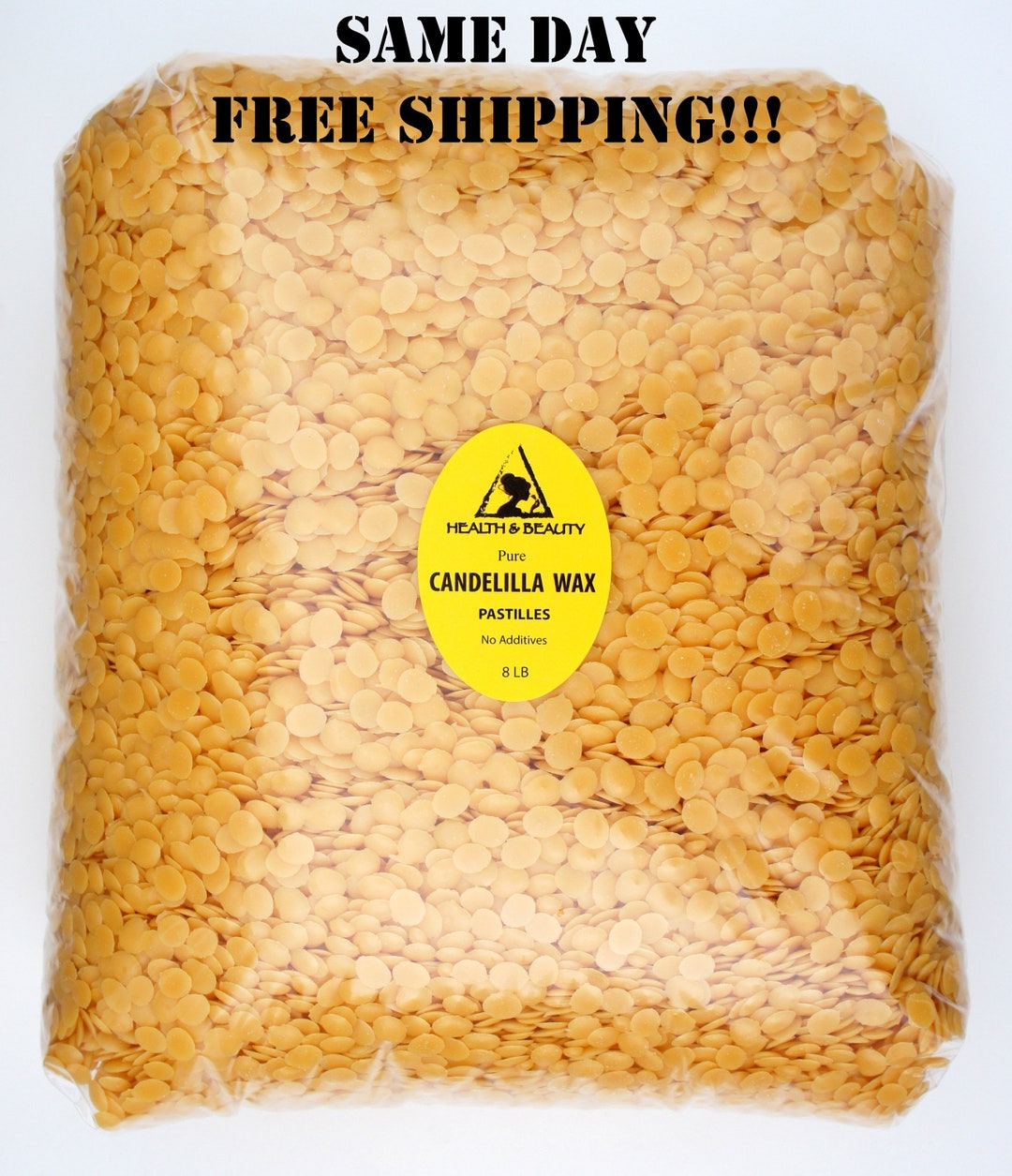 8 Lb Organic Candelilla Wax Flakes: Vegan Pastilles for Candles & Body ...