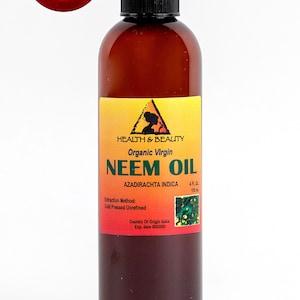 4 oz NEEM OIL UNREFINED Organic Carrier Cold Pressed Virgin Raw Pure