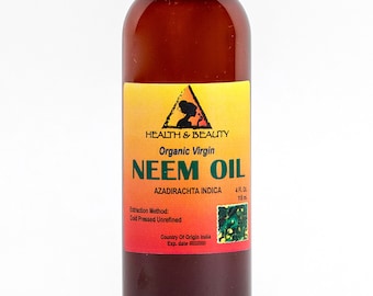 4 oz NEEM OIL UNREFINED Organic Carrier Cold Pressed Virgin Raw Pure