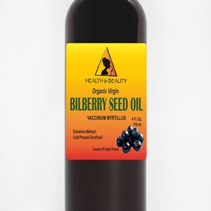 4 oz BILBERRY / BLUEBERRY Seed OIL Unrefined Organic Cold Pressed Pure