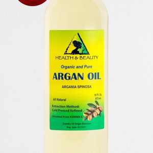 64 oz ARGAN Oil REFINED MOROCCAN Organic Carrier Cold Pressed 100% Pure Hair Oil