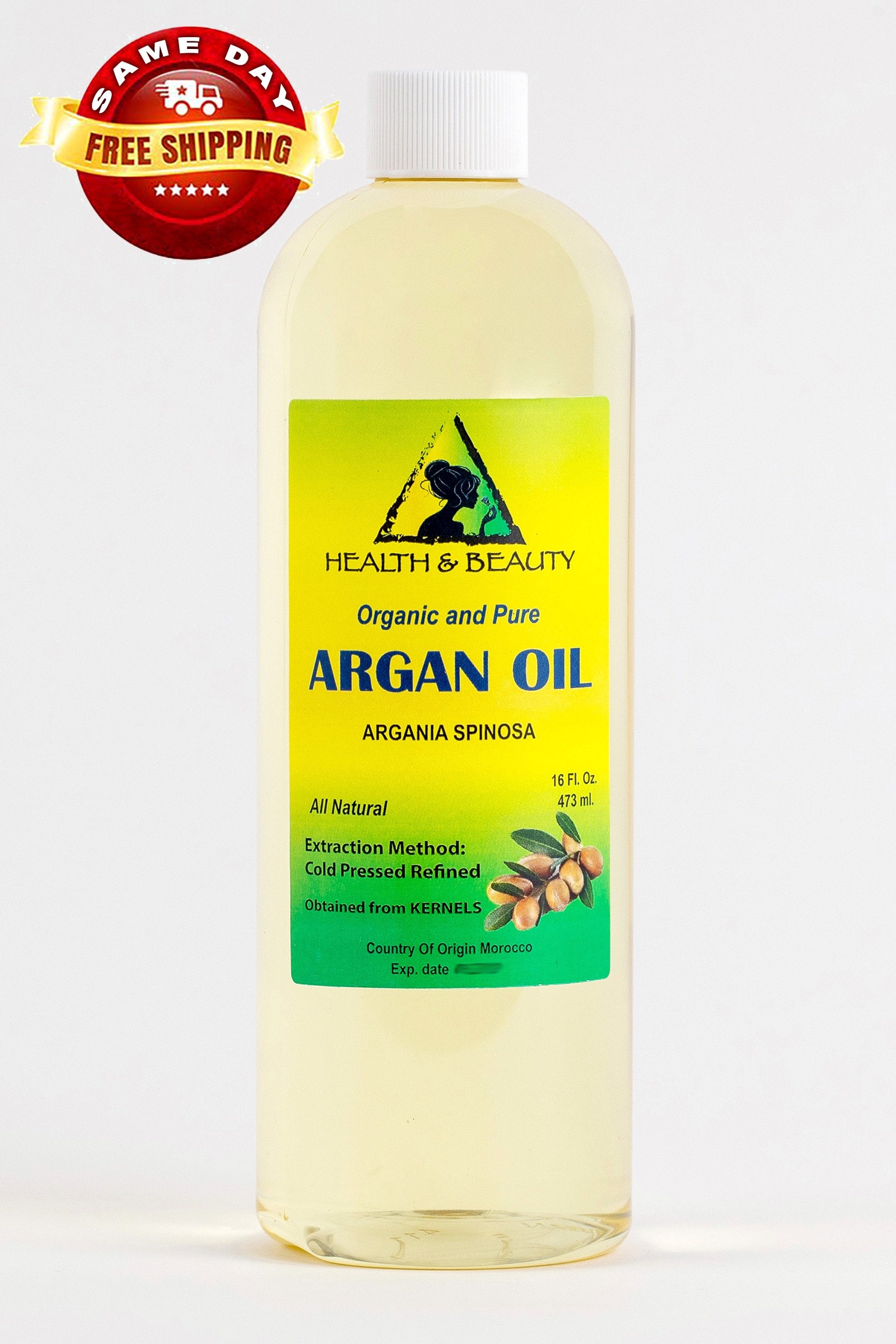 16 oz ARGAN Oil REFINED MOROCCAN Organic Carrier Cold Pressed 100% Pure Hair Oil