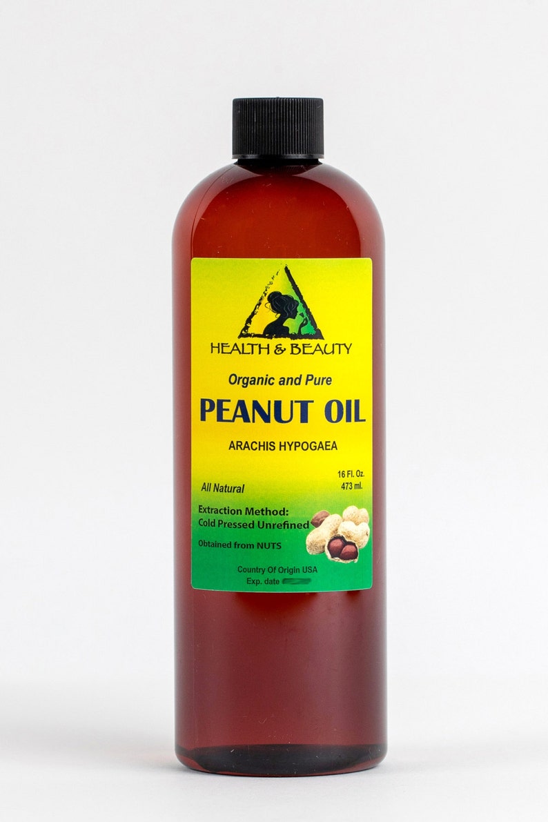 16 Oz PEANUT OIL UNREFINED Organic Carrier Cold Pressed Virgin Etsy