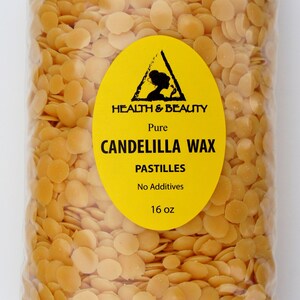 16 Oz, 1 Lb CANDELILLA WAX Flakes Organic VEGAN Pastilles Beads Premium ...