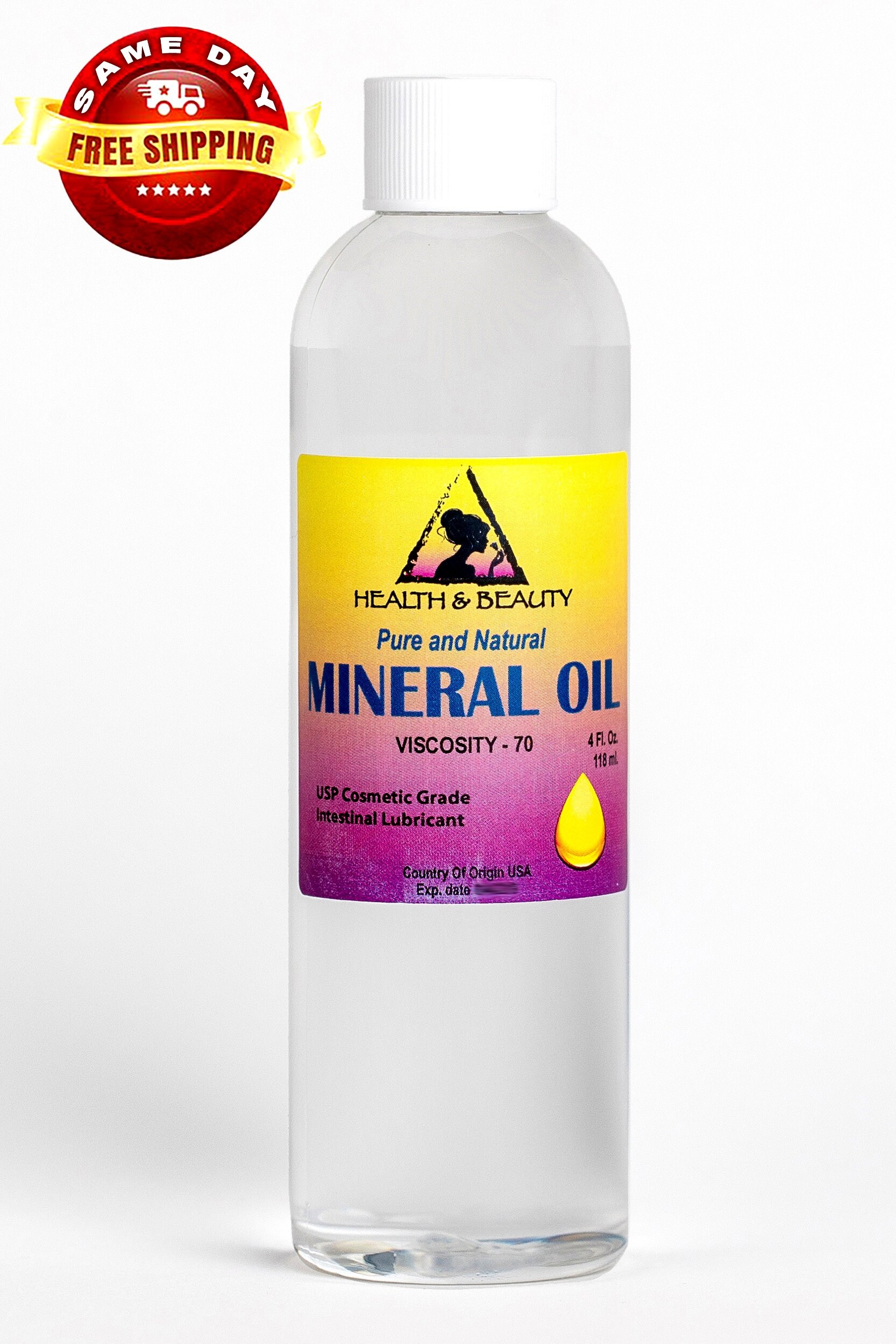 4 oz d'huile minérale de viscosité 70 NF 100 % pure