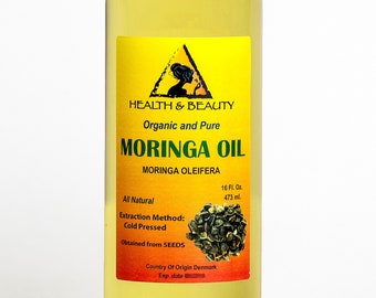 16 oz MORINGA OIL UNREFINED Organic Carrier Virgin Cold Pressed Natural Fresh 100% Pure