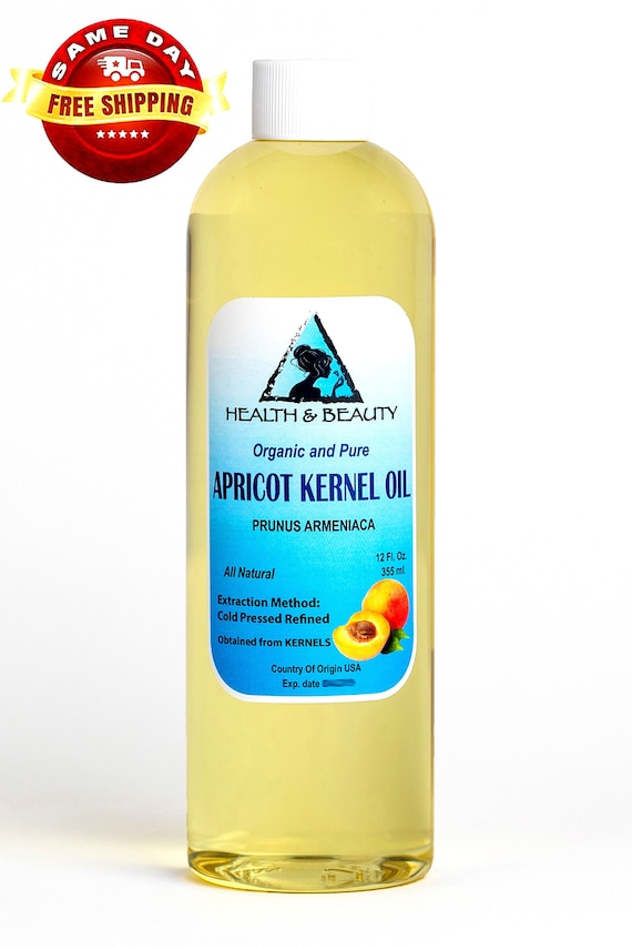 12 Oz APRICOT KERNEL Oil REFINED Organic Carrier Cold Pressed | Etsy