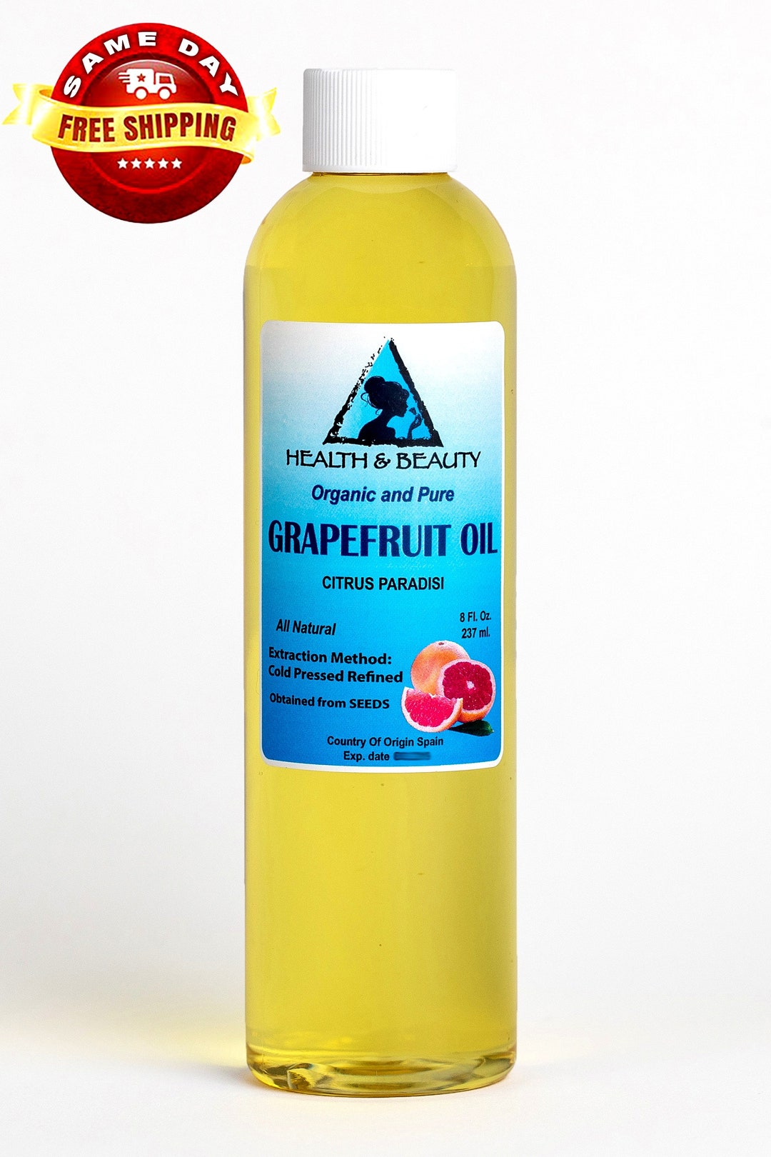 8 Oz GRAPEFRUIT SEED OIL Refined Organic Carrier Cold Pressed Natural
