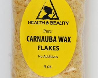 4 oz CARNAUBA WAX - T1 Organic FLAKES Brazil Pastilles Beards Premium Prime Grade A 100% Pure