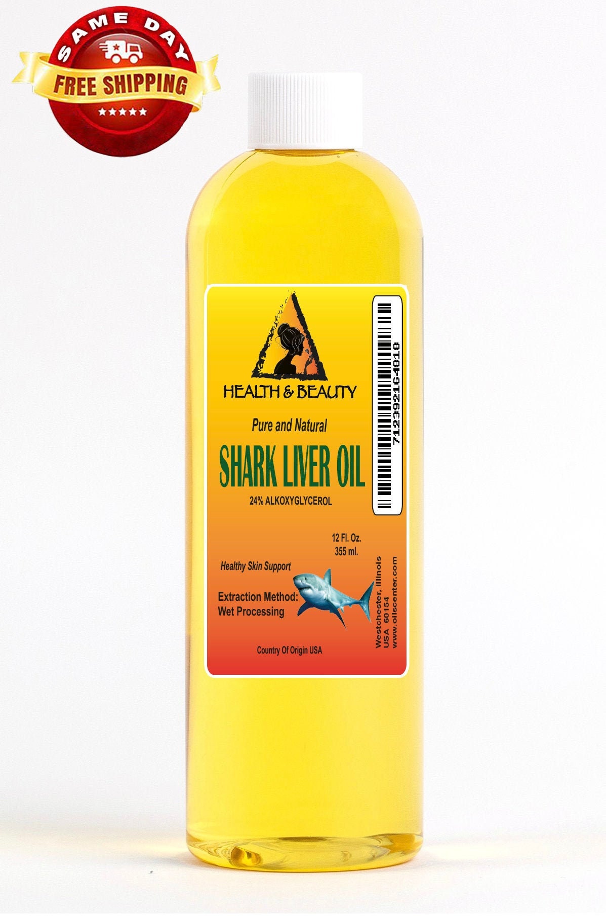 36 Oz SHARK LIVER OIL Alkoxyglycerol With Antioxidant All Etsy