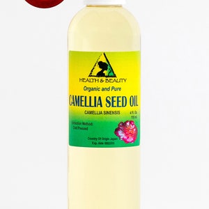 4 oz CAMELLIA SEED OIL Refined Organic Carrier Virgin Cold Pressed 100% Pure