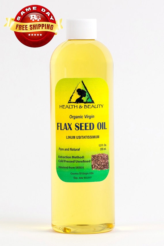 24 oz FLAX SEED OIL Organic Carrier Cold Pressed Unrefined Virgin Raw Pure