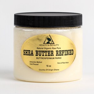 16 oz, 1 Lb SHEA BUTTER REFINED Organic Raw Cold Pressed Grade A From Ghana 100% Pure image 6