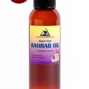 2 oz BAOBAB OIL UNREFINED Organic Extra Virgin Cold Pressed Premium Fresh Pure