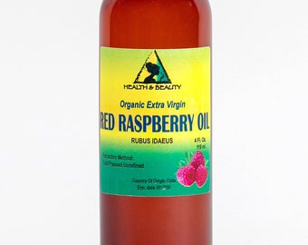 4 oz RED RASPBERRY Seed Oil UNREFINED Organic Extra Virgin Cold Pressed Pure