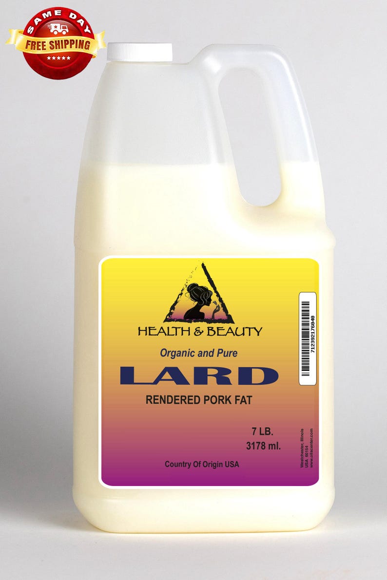 7 Lb, 1 gal LARD Organic Rendered PORK FAT All Natural Deodorized 100% Pure 画像 6