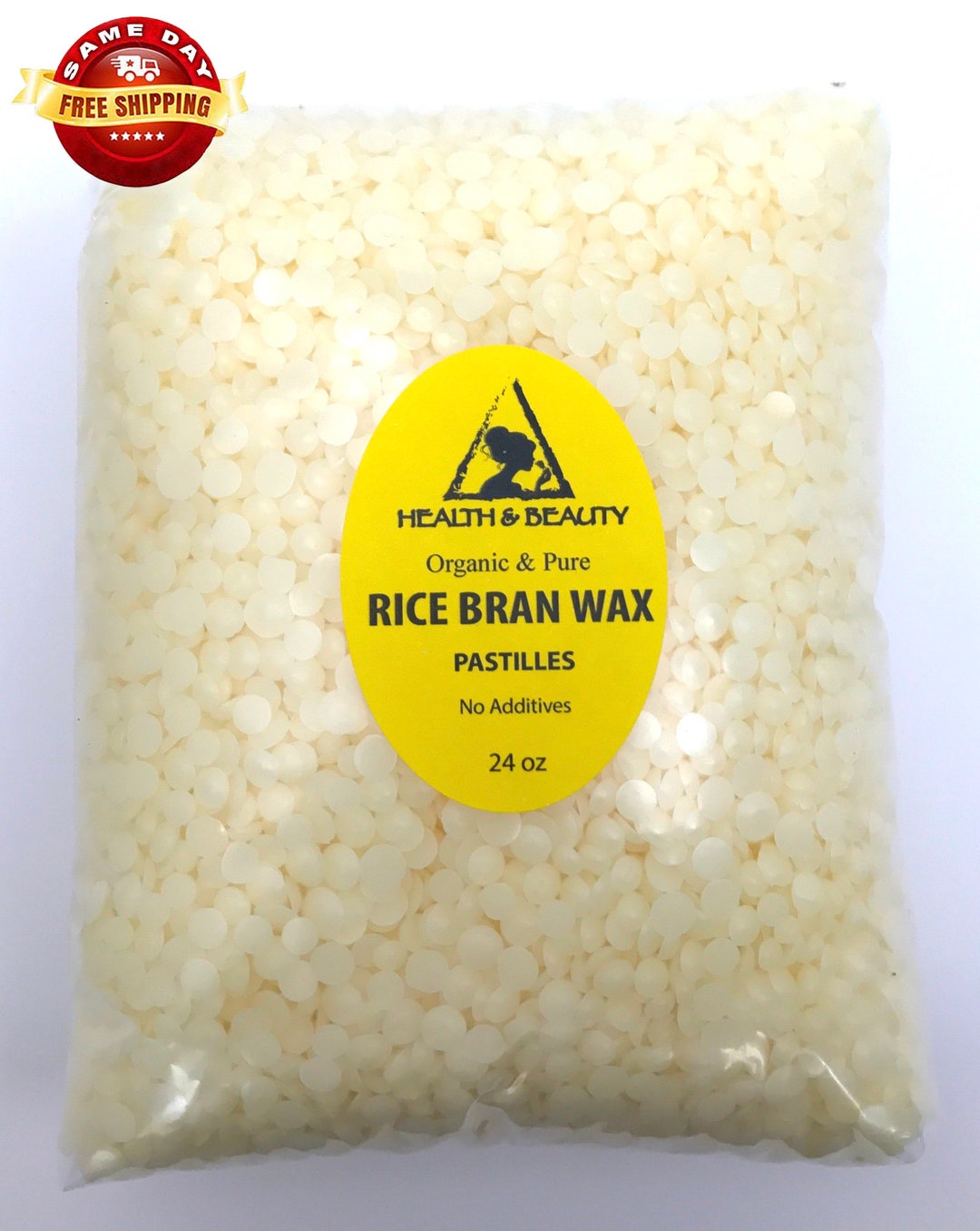 24 Oz Organic Rice Bran Wax Pastilles: Vegan Vegetable Beads - Etsy