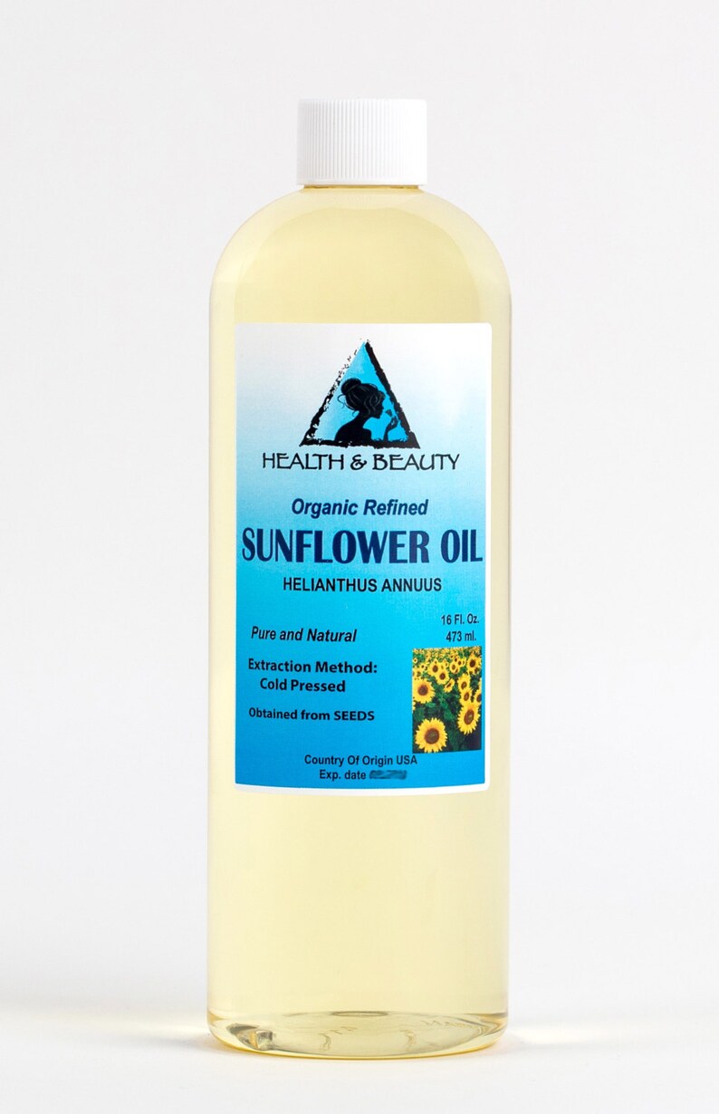 16 Oz SUNFLOWER OIL REFINED Organic Carrier Cold Pressed 100 Etsy