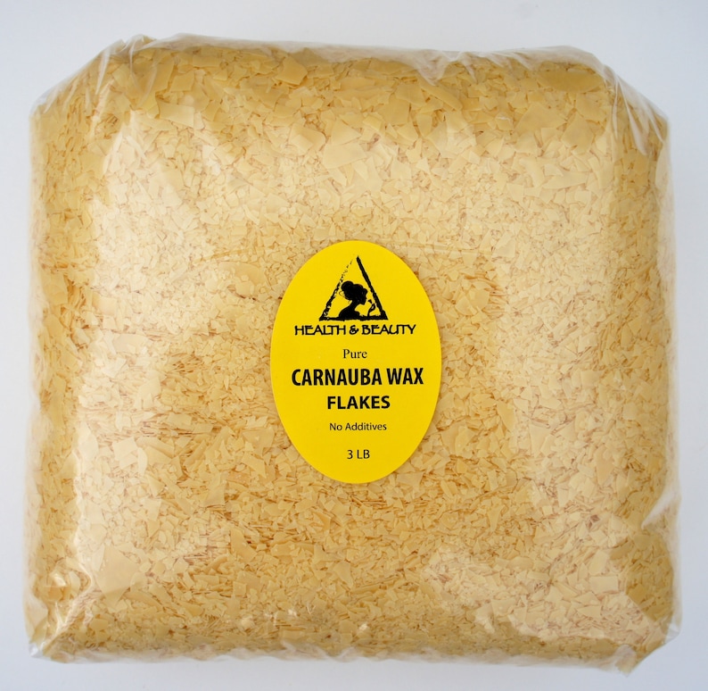 H&B OILS CENTER T1 Organic Carnauba Wax Flakes – 100% Pure Brazil Pastilles Beads (2 Oz To 10 Lb)