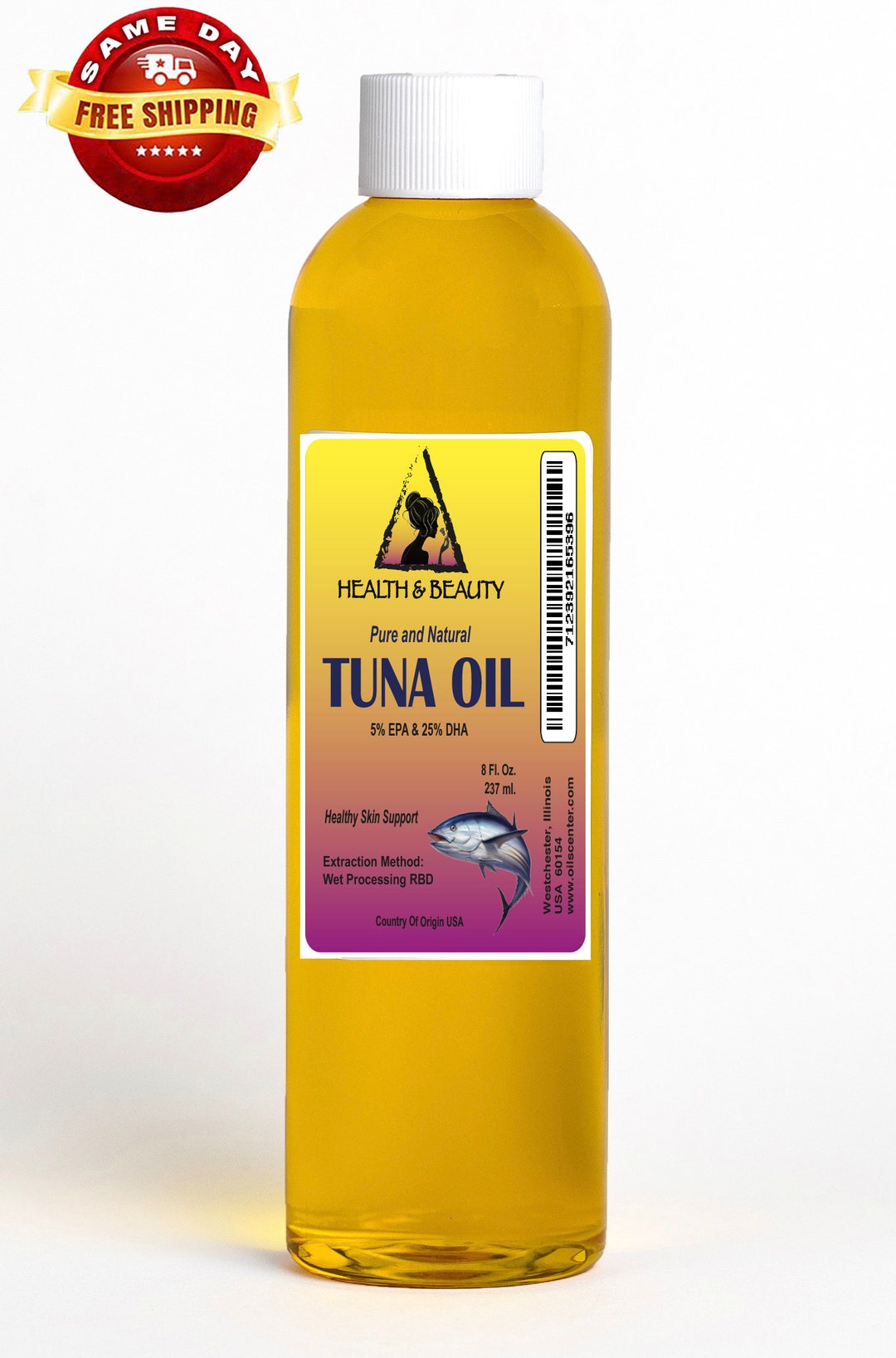 8 Oz Tuna Oil RBD With Omega3 EPA & DHA All Natural 100 Pure in Liquid Etsy