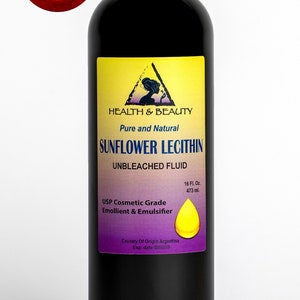 48 oz LECITHIN SUNFLOWER UNBLEACHED  Fluid Liquid Emulsifier Emollient Stabilizer Pure