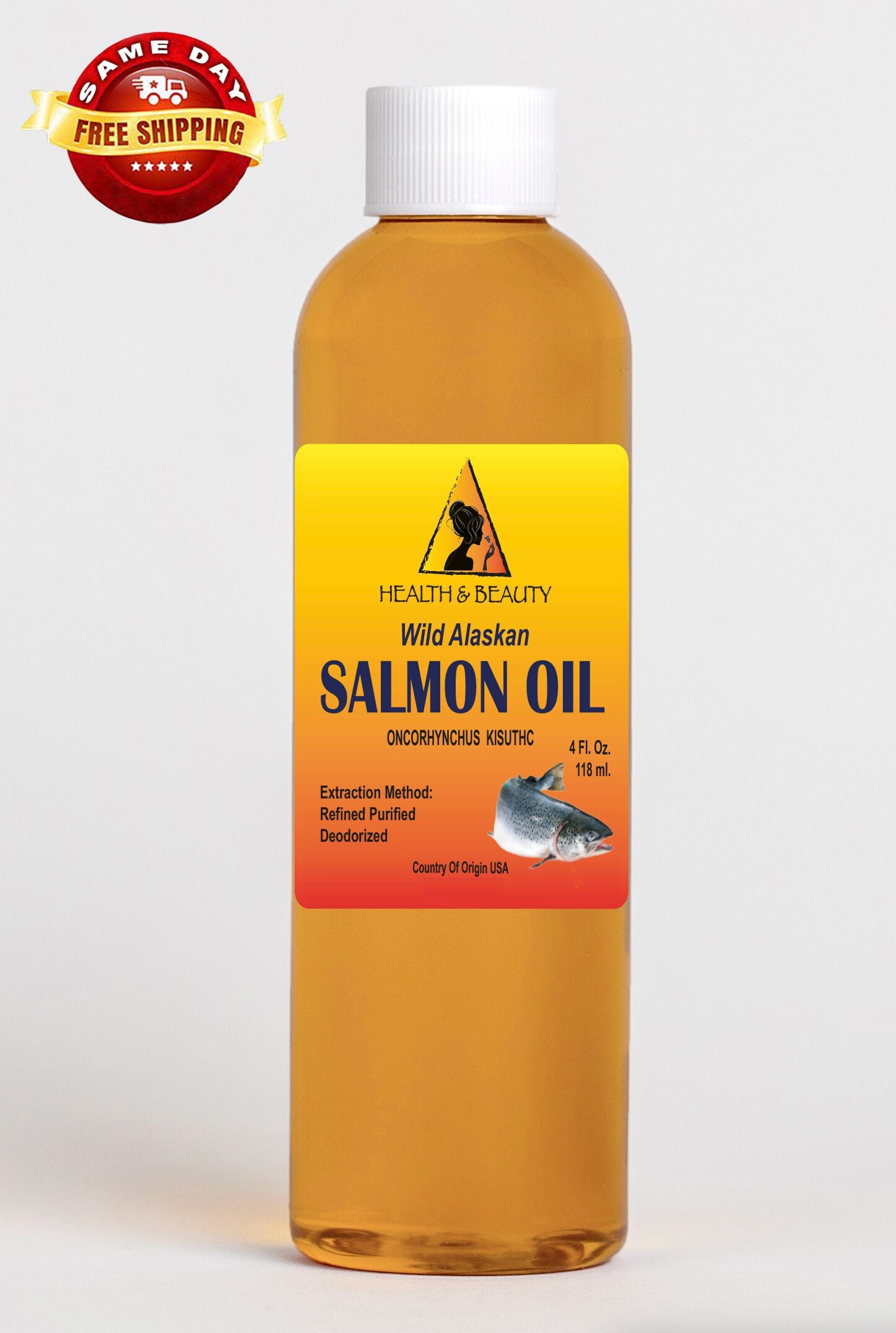 4 Oz Wild Alaskan Salmon Oil All Natural 100% Pure
