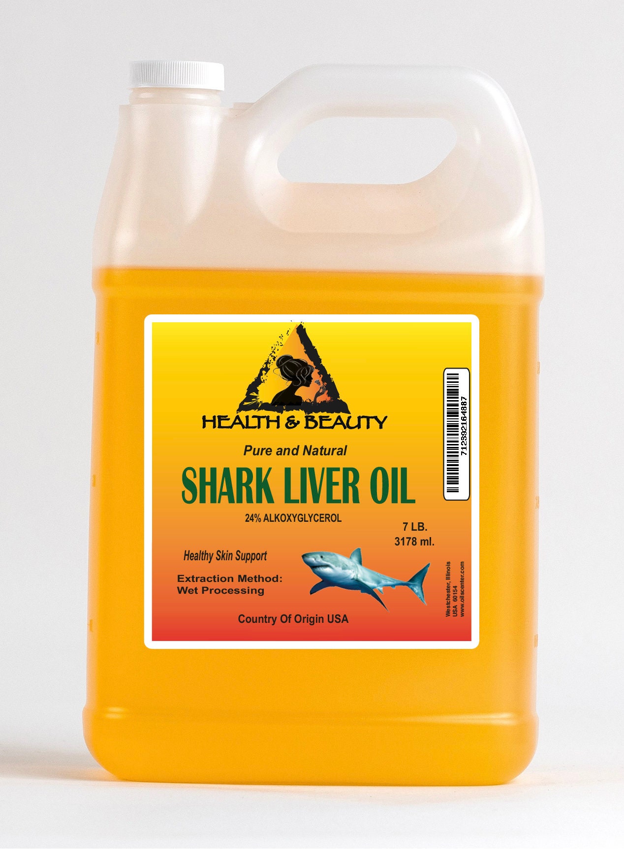 7 Lb 1 gal SHARK LIVER OIL Alkoxyglycerol with Antioxidant Etsy