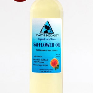 8 oz SAFFLOWER OIL ORGANIC Carrier Cold Pressed Natural 100% Pure