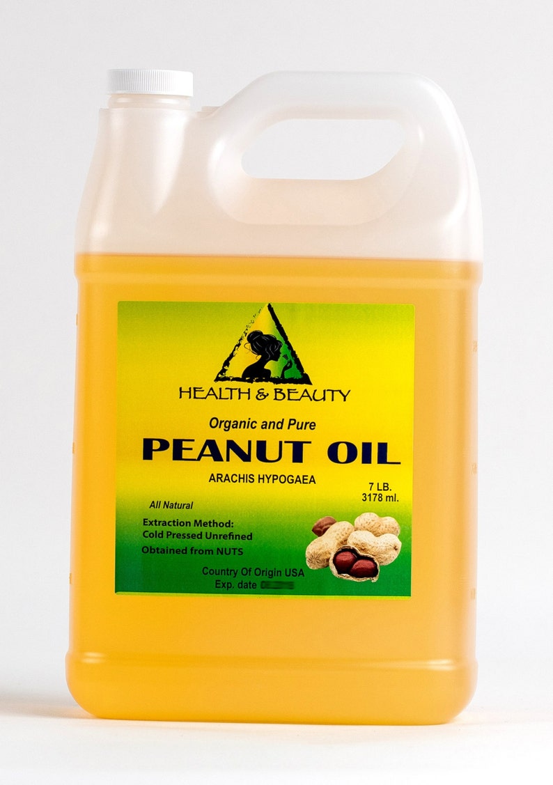 7 Lb 1 gal PEANUT OIL UNREFINED Organic Carrier Cold Pressed Etsy