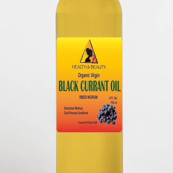 4 oz BLACK CURRANT Seed Oil Unrefined Virgin Organic 15% GLA Cold Pressed Premium Fresh Pure